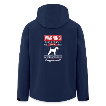 Wirehaired Fox Terrier Shirt Gift - Men’s Recycled Softshell Jacket by Stanley/Stella - navy - Back - AI Model Male 185 light (185cm)