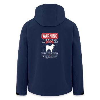 Finnischer Lapphund Shirt Geschenk - Recycelte Männer Softshell-Jacke von Stanley/Stella - Navy - Hinten - AI Model Male 185 light (185cm)