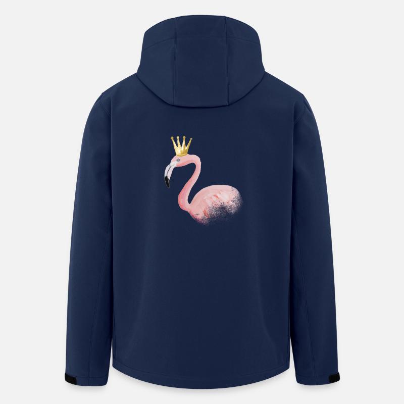 flamingo with crown - Men’s Recycled Softshell Jacket by Stanley/Stella - navy