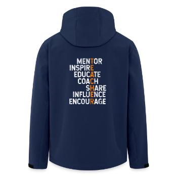Geschenk für Lehrer oder Lehrerin - Recycelte Männer Softshell-Jacke von Stanley/Stella - Navy - Hinten - AI Model Male 185 light (185cm)
