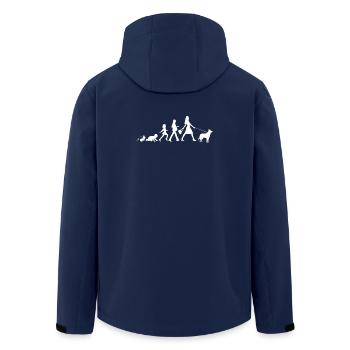 Belgian Malinois Gifts Grow Evolution Woman - Men’s Recycled Softshell Jacket by Stanley/Stella - navy - Back - AI Model Male 185 light (185cm)