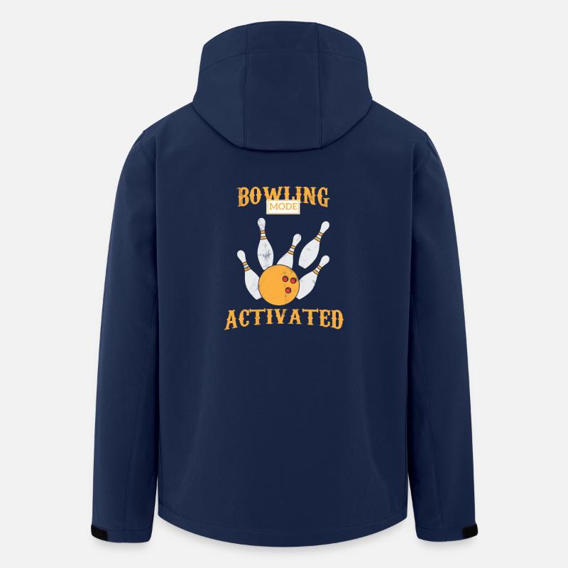 Bowling - Bowling - Cone - Strike - Gift - Men’s Recycled Softshell Jacket by Stanley/Stella - navy