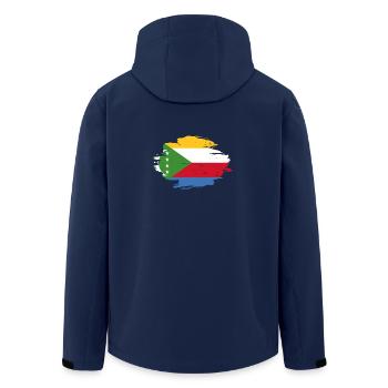 drapeau indigène, Comores origine amour .png - Veste softshell homme en polyester recyclé Stanley/Stella - marine - Dos - AI Model Male 185 light (185cm)