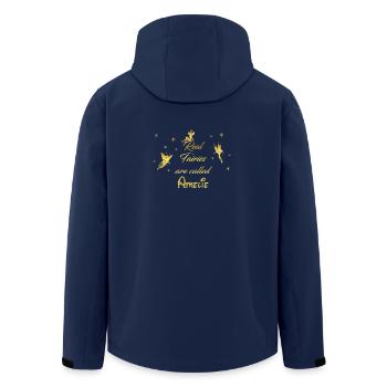 fairy fairies fairy first name Amelie - Men’s Recycled Softshell Jacket by Stanley/Stella - navy - Back - AI Model Male 185 light (185cm)