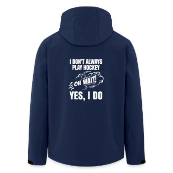 Hockey Hockeyspieler Eishockey Geschenk Sprüche - Recycelte Männer Softshell-Jacke von Stanley/Stella - Navy - Hinten - AI Model Male 185 light (185cm)