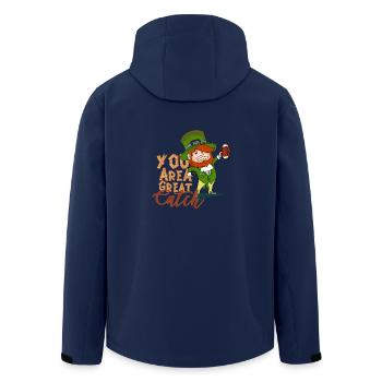 Saint-Patrick Sports Football américain cadeau - Veste softshell homme en polyester recyclé Stanley/Stella - marine - Dos - AI Model Male 185 light (185cm)