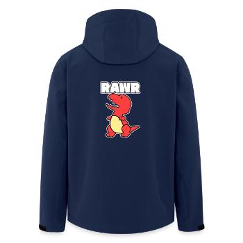 Dinosaure Dino Rawr cadeau vintage animal rouge - Veste softshell homme en polyester recyclé Stanley/Stella - marine - Dos - AI Model Male 185 light (185cm)