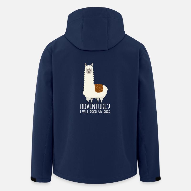 Alpaga Aventure | drôle et doux - Veste softshell homme en polyester recyclé Stanley/Stella - marine