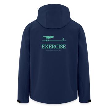 Training T-Shirt - Running - Sports - Funny - Men’s Recycled Softshell Jacket by Stanley/Stella - navy - Back - AI Model Male 185 light (185cm)