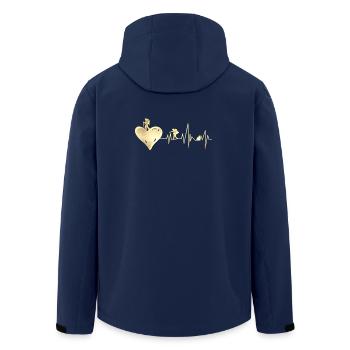 Berge Wandern Hiking Heartbeat Wanderer Geschenk - Recycelte Männer Softshell-Jacke von Stanley/Stella - Navy - Hinten - AI Model Male 185 light (185cm)