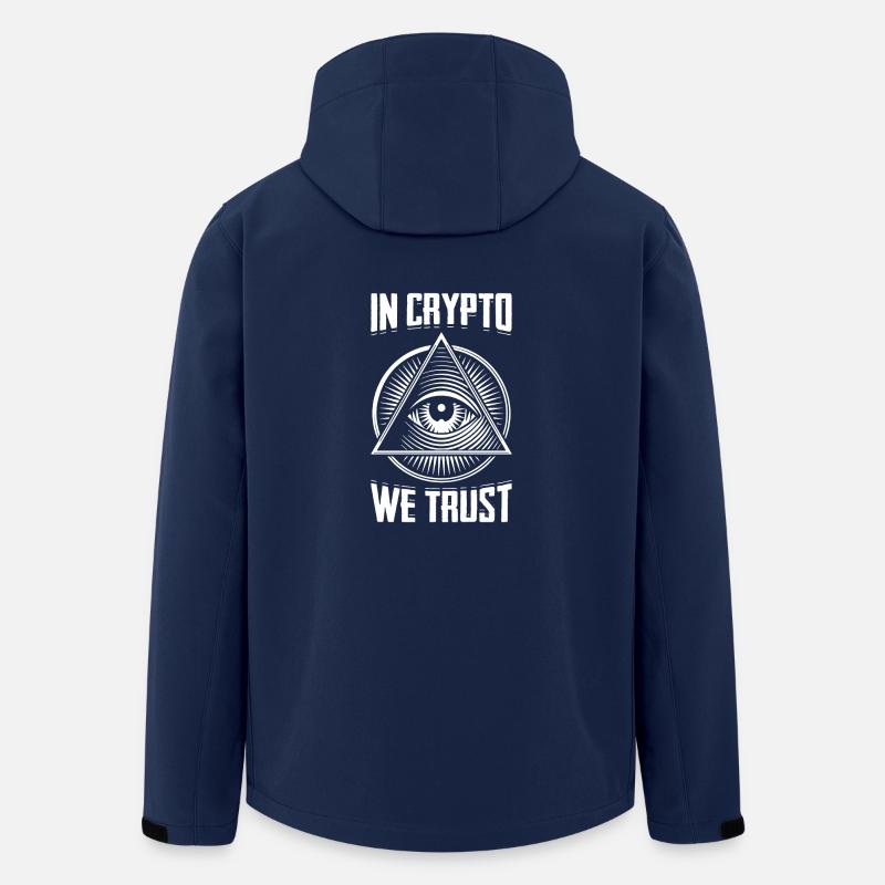 En Crypto Nous faisons confiance à tous - Veste softshell homme en polyester recyclé Stanley/Stella - marine
