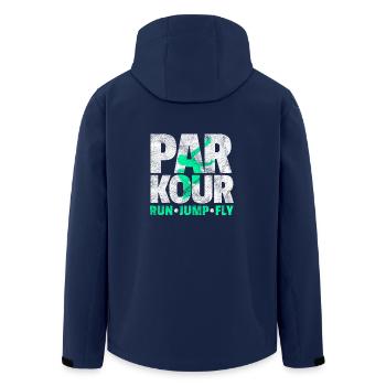 Parkour Gift Le Parcour Freerunning - Men’s Recycled Softshell Jacket by Stanley/Stella - navy - Back - AI Model Male 185 light (185cm)