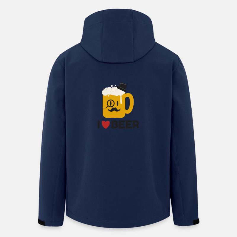 Ich liebe Bier - Recycelte Männer Softshell-Jacke von Stanley/Stella - Navy