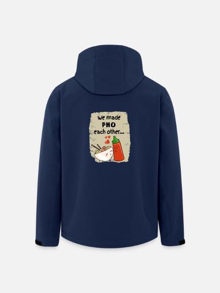 Vietnamesisch Pho Suppe Instant Nudeln Noods Liebe - Recycelte Männer Softshell-Jacke von Stanley/Stella - Navy
