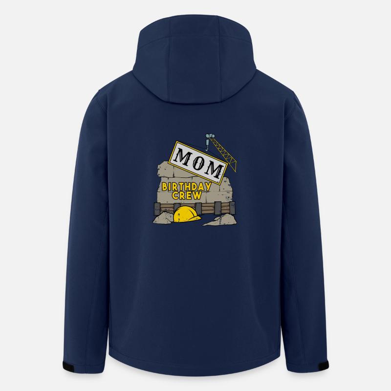 Le site de construction de la construction de l'équipe de l'anniversaire de maman maman - Veste softshell homme en polyester recyclé Stanley/Stella - marine