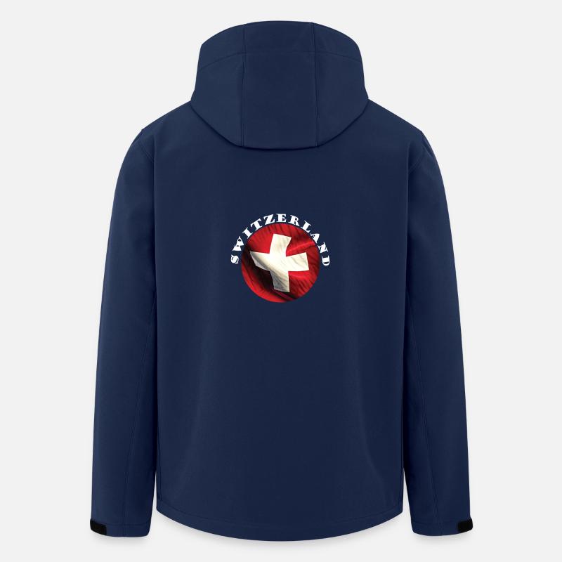 Suisse Drapeau - Veste softshell homme en polyester recyclé Stanley/Stella - marine