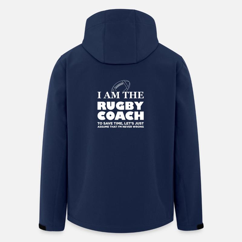 I Am The Rugby Coach Gift - Men’s Recycled Softshell Jacket by Stanley/Stella - navy
