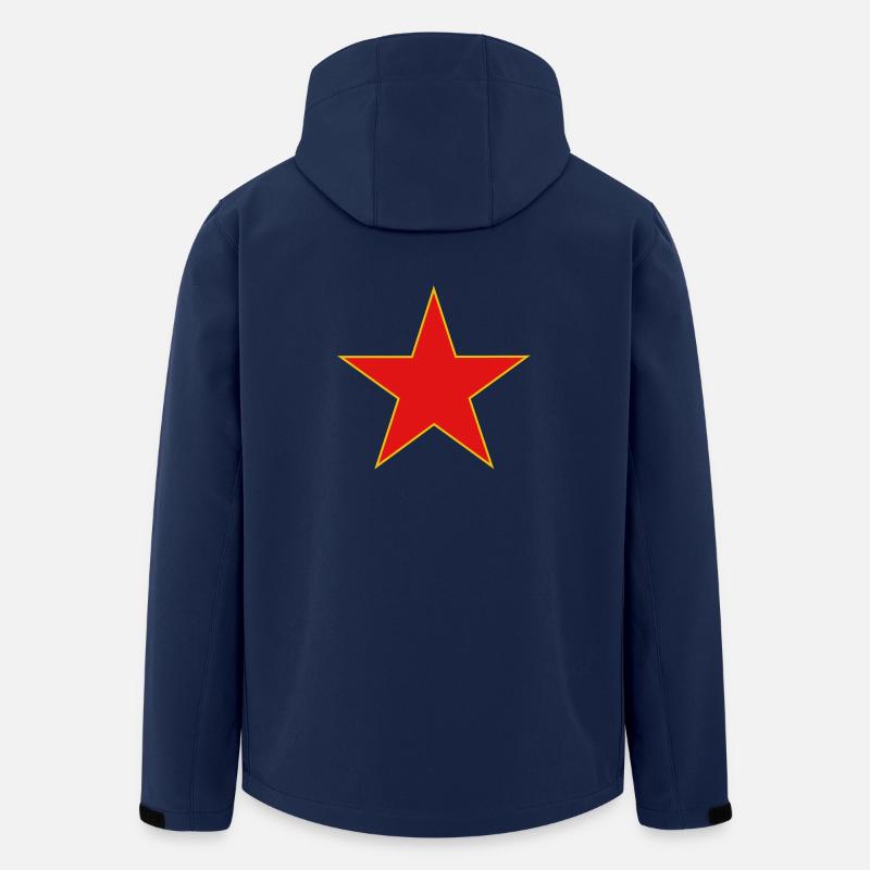 Stern Star ROT GELB GOLD - Recycelte Männer Softshell-Jacke von Stanley/Stella - Navy