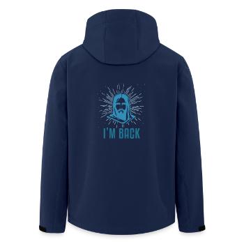 I love Jesus. I'm back Easter - Men’s Recycled Softshell Jacket by Stanley/Stella - navy - Back - AI Model Male 185 light (185cm)