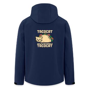 Tacocat - cadeau de gueule de bois de chat de taco - Veste softshell homme en polyester recyclé Stanley/Stella - marine - Dos - AI Model Male 185 light (185cm)