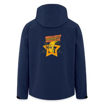 Banane - Banana Riot - Veste softshell homme en polyester recyclé Stanley/Stella - marine - Dos - AI Model Male 185 light (185cm)
