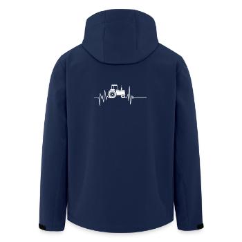 Tractor Heartbeat Shirt Farmers T Shirt Gift - Recycelte Männer Softshell-Jacke von Stanley/Stella - Navy - Hinten - AI Model Male 185 light (185cm)