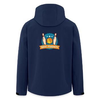 Split Happens T-Shirt Bowling Bowler Tee - Recycelte Männer Softshell-Jacke von Stanley/Stella - Navy - Hinten - AI Model Male 185 light (185cm)