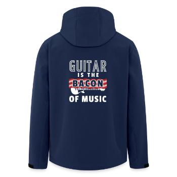 Geschenk Note Gitarrist Gitarre E-Gitarre eGitarre - Recycelte Männer Softshell-Jacke von Stanley/Stella - Navy - Hinten - AI Model Male 185 light (185cm)