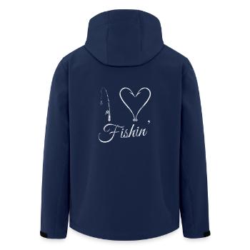 J'adore pêcheur cadeau pêcheur pêcheur pêcheur - Veste softshell homme en polyester recyclé Stanley/Stella - marine - Dos - AI Model Male 185 light (185cm)