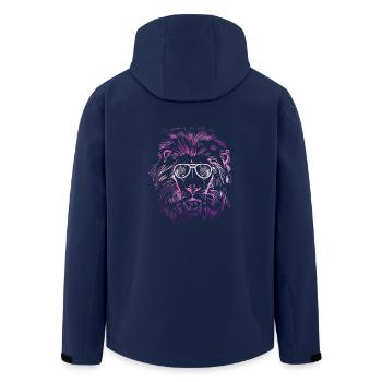 Lion gift lion shirt Cool predator - Men’s Recycled Softshell Jacket by Stanley/Stella - navy - Back - AI Model Male 185 light (185cm)