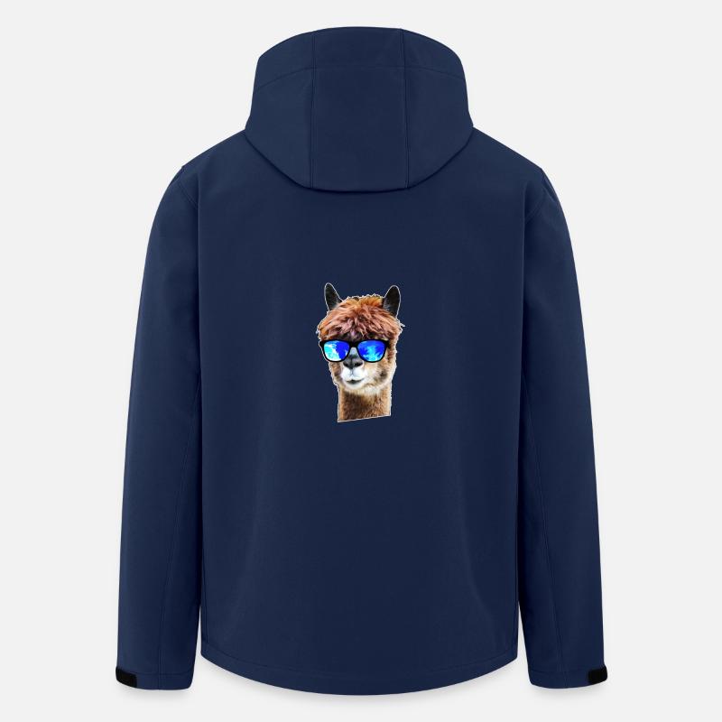 Lama Alpaka Shirts - Lama mit Sonnenbrille - Cool - Recycelte Männer Softshell-Jacke von Stanley/Stella - Navy