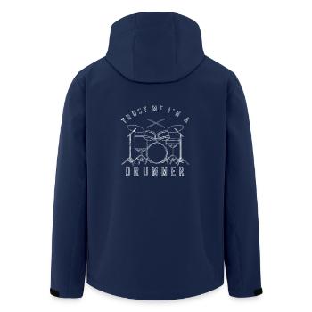 Batteur de batteur de batteur de cadeau - Veste softshell homme en polyester recyclé Stanley/Stella - marine - Dos - AI Model Male 185 light (185cm)