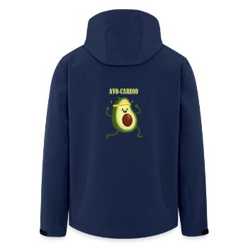 Avocat - Avo-Cardio - Végétalien - Manger sainement - Veste softshell homme en polyester recyclé Stanley/Stella - marine - Dos - AI Model Male 185 light (185cm)