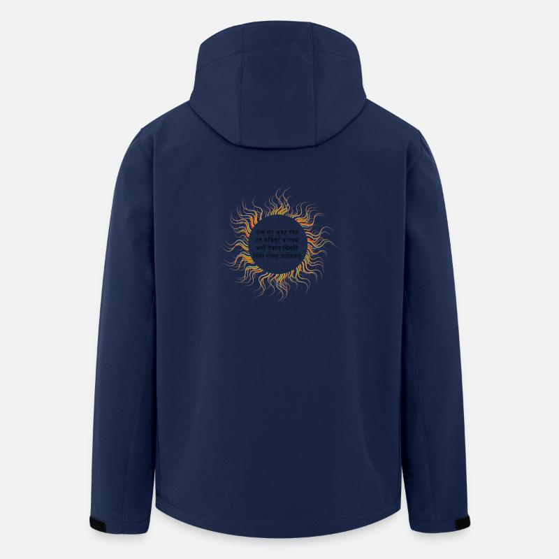 Gayatri Sonnen Mantra - Recycelte Männer Softshell-Jacke von Stanley/Stella - Navy