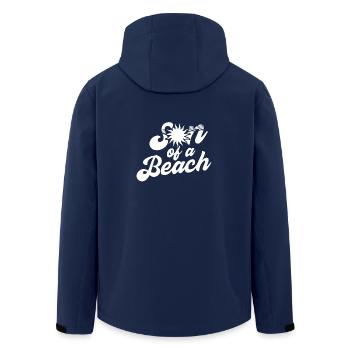 Sun beach summer gift holiday fun - Men’s Recycled Softshell Jacket by Stanley/Stella - navy - Back - AI Model Male 185 light (185cm)