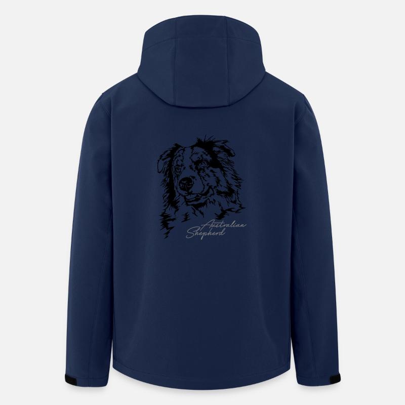 AUSTRALIAN SHEPHERD merle Portrait Wilsigns - Recycelte Männer Softshell-Jacke von Stanley/Stella - Navy