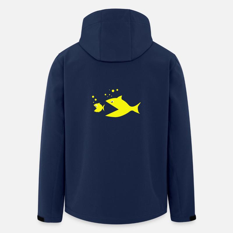 Fisch - Recycelte Männer Softshell-Jacke von Stanley/Stella - Navy