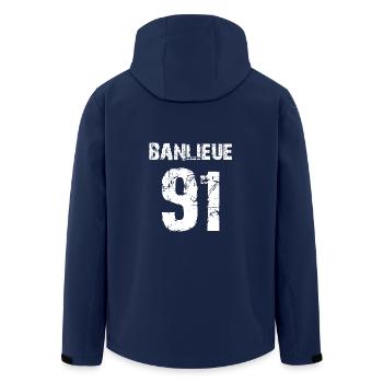 banlieue 91 - Veste softshell homme en polyester recyclé Stanley/Stella - marine - Dos - AI Model Male 185 light (185cm)