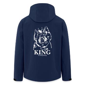 Eurasier King of everything Hundespruch Wilsigns - Men’s Recycled Softshell Jacket by Stanley/Stella - navy - Back - AI Model Male 185 light (185cm)