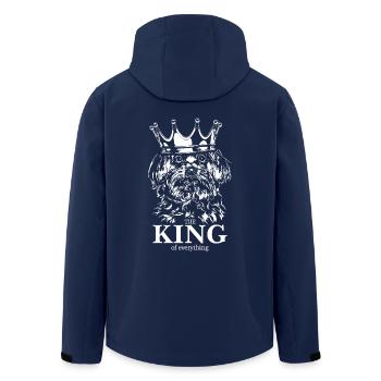 Maltese King of Everything Saying Dogs Wilsigns - Men’s Recycled Softshell Jacket by Stanley/Stella - navy - Back - AI Model Male 185 light (185cm)