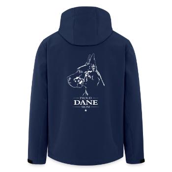 Dane Mom Dog Dog Great Dane Wilsigns - Men’s Recycled Softshell Jacket by Stanley/Stella - navy - Back - AI Model Male 185 light (185cm)