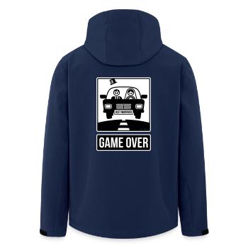 Just Married – Game Over (2C) - Recycelte Männer Softshell-Jacke von Stanley/Stella - Navy - Hinten - AI Model Male 185 light (185cm)