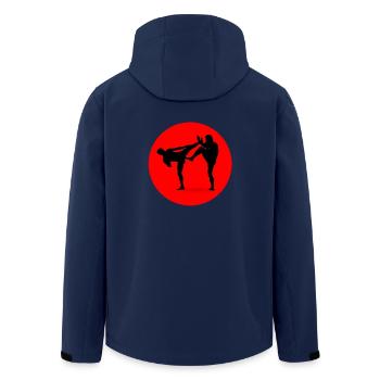 boxing kickboxing kickboxen karate boxen - Recycelte Männer Softshell-Jacke von Stanley/Stella - Navy - Hinten - AI Model Male 185 light (185cm)