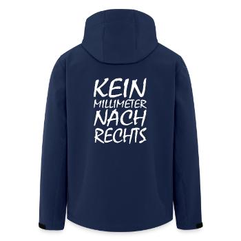 kein millimeter nach rechts - Recycelte Männer Softshell-Jacke von Stanley/Stella - Navy - Hinten - AI Model Male 185 light (185cm)