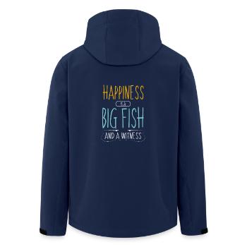 Funny Fishing T Shirts - Recycelte Männer Softshell-Jacke von Stanley/Stella - Navy - Hinten - AI Model Male 185 light (185cm)