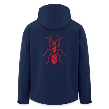 Ant 2 04 - Men’s Recycled Softshell Jacket by Stanley/Stella - navy - Back - AI Model Male 185 light (185cm)