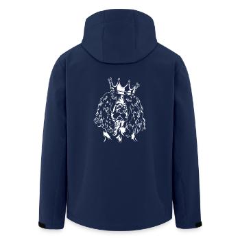 English SPRINGER SPANIEL Krone Chien Chien Wilsigns - Veste softshell homme en polyester recyclé Stanley/Stella - marine - Dos - AI Model Male 185 light (185cm)