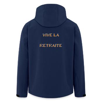 RETRAITE. RETRAITE. RETRAITEE. RETRAITE - Veste softshell homme en polyester recyclé Stanley/Stella - marine - Dos - AI Model Male 185 light (185cm)