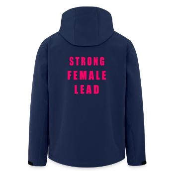 Strong female lead - Men’s Recycled Softshell Jacket by Stanley/Stella - navy - Back - AI Model Male 185 light (185cm)