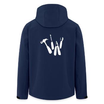 Outil Marteau Pince Clé Clé - Veste softshell homme en polyester recyclé Stanley/Stella - marine - Dos - AI Model Male 185 light (185cm)